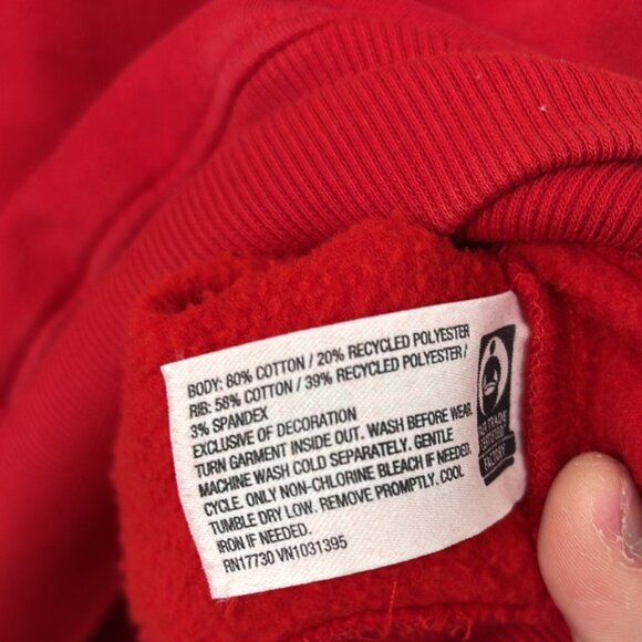 Wild Fable Mock Turtleneck Crop Sweatshirt Embroidered Apres Ski Club Women's L - Picture 4 of 4